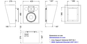 Enceintes satellites GKF SVP 200-plan dimensions